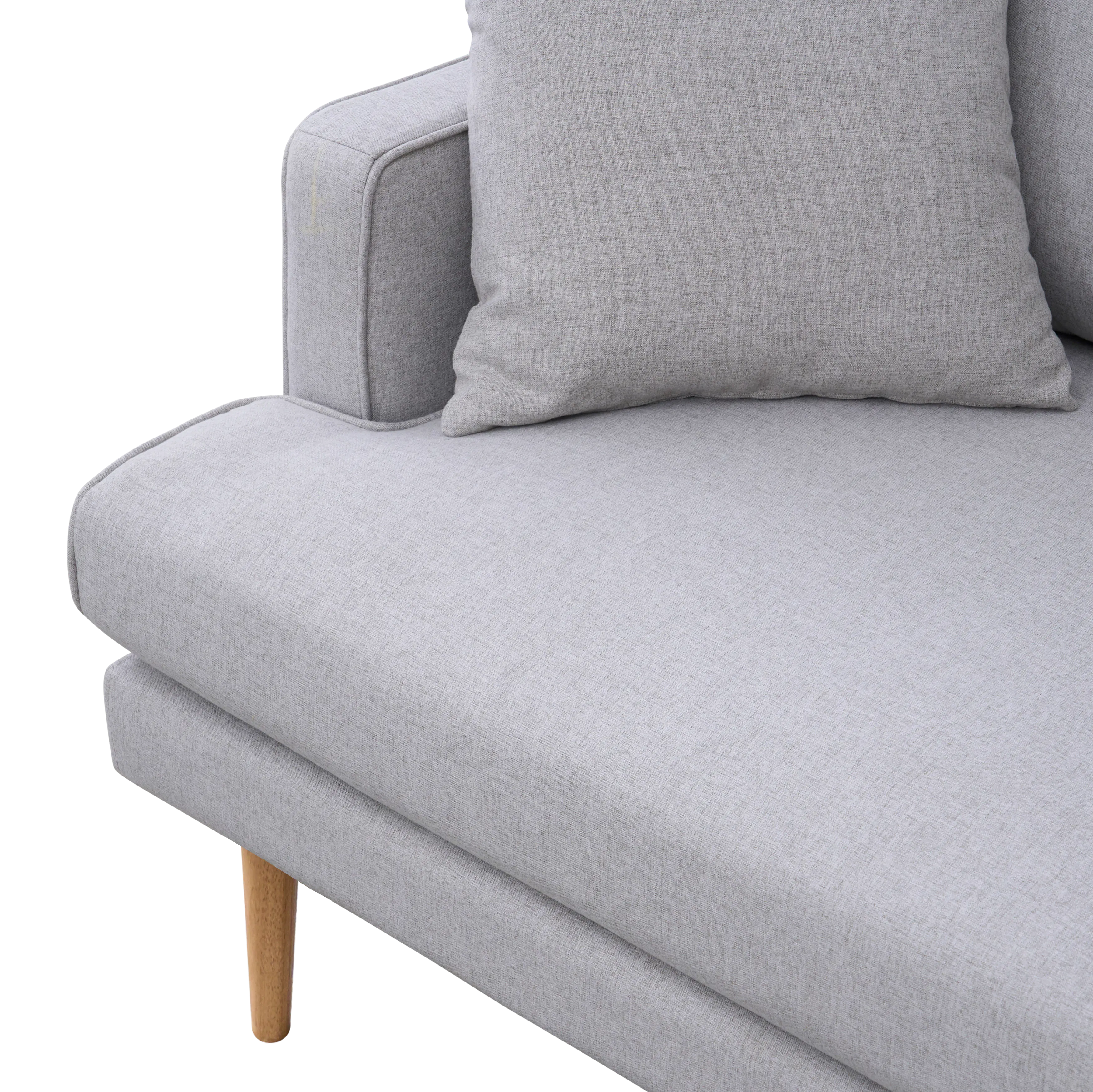 Declan L-Shaped Sofa - Oak, Slate - 11