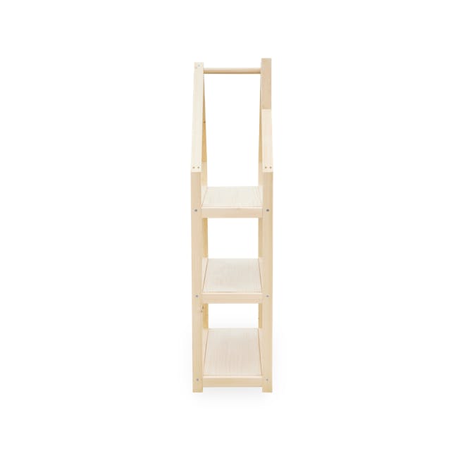 Nizu Kids House Low Shelf - 3 - Wooden ladder, light wooden frame, step ladder, shelf ladder, vertical ladder, step ladder