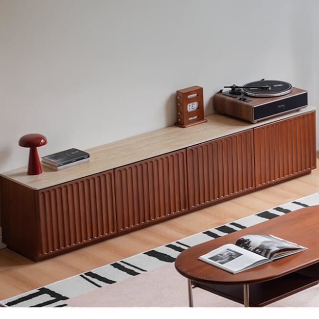 Ceya TV Console 2m - Travertine (Sintered Stone) - 5