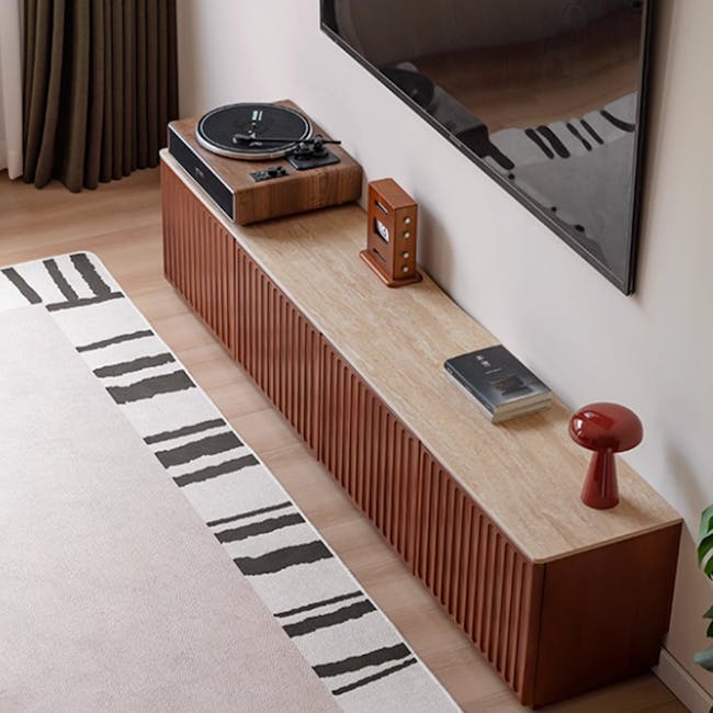 Ceya TV Console 2m - Travertine (Sintered Stone) - 2