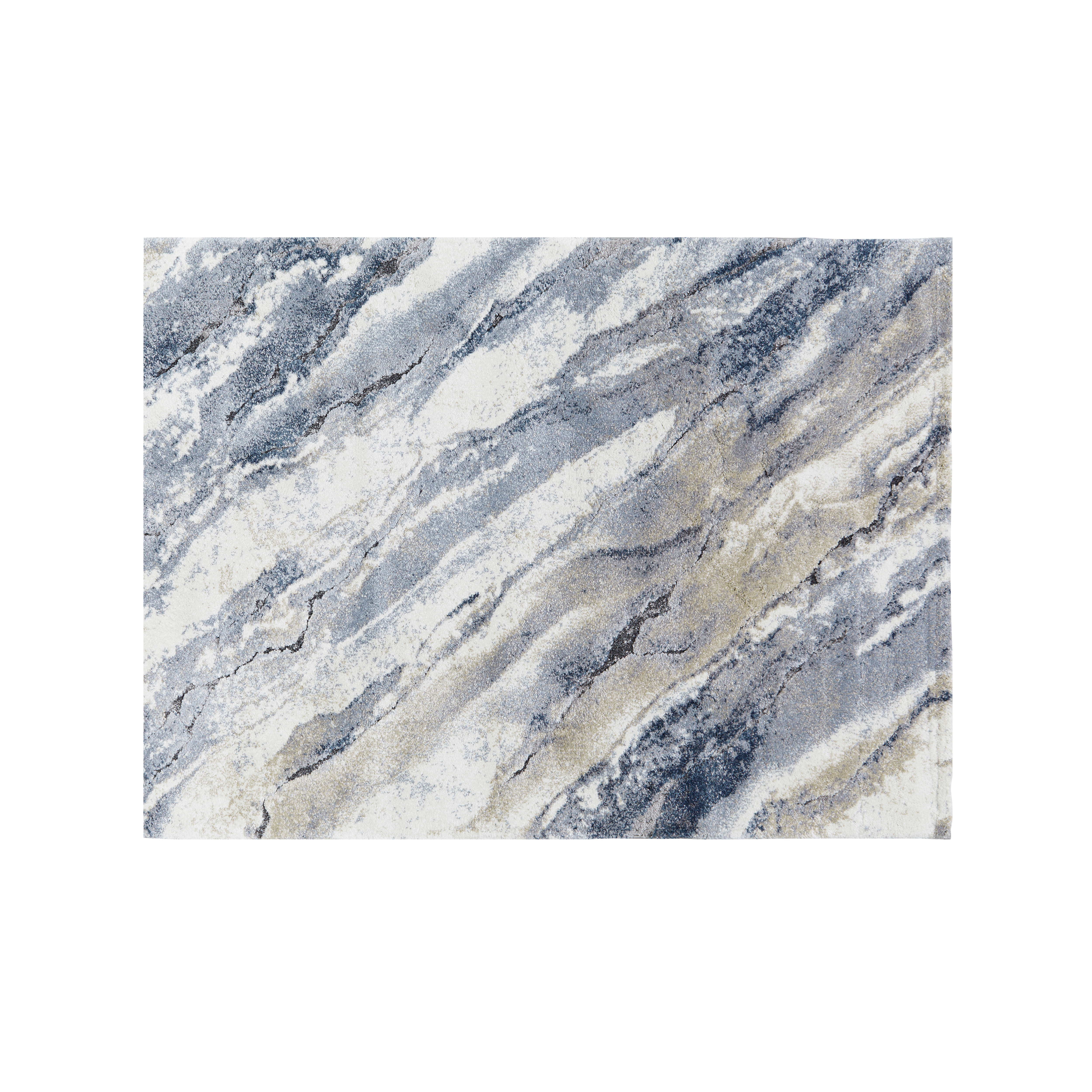 Valentino High Pile Rug - Blue Marble (4 Sizes)