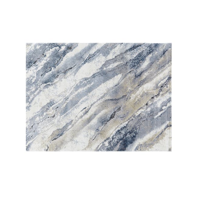 Valentino High Pile Rug - Blue Marble (3 Sizes) - 0