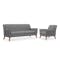 Stanley 3 Seater Sofa with Stanley Armchair - Siberian Grey