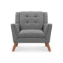 Stanley 3 Seater Sofa with Stanley Armchair - Siberian Grey - 4