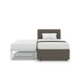 Excel Super Single Trundle Bed - Dark Taupe (Faux Leather) - 3