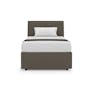 Excel Super Single Trundle Bed - Dark Taupe (Faux Leather) - 0