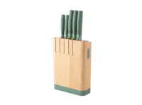 Berghoff 6pc Soft Grip Knife Non-Slip Base Block Set