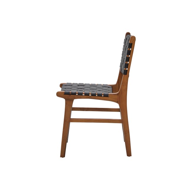 Maddox Dining Chair - Cocoa, Black (Genuine Leather) - 4