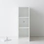 Fikk 1 Door Tall Cabinet - White - 1