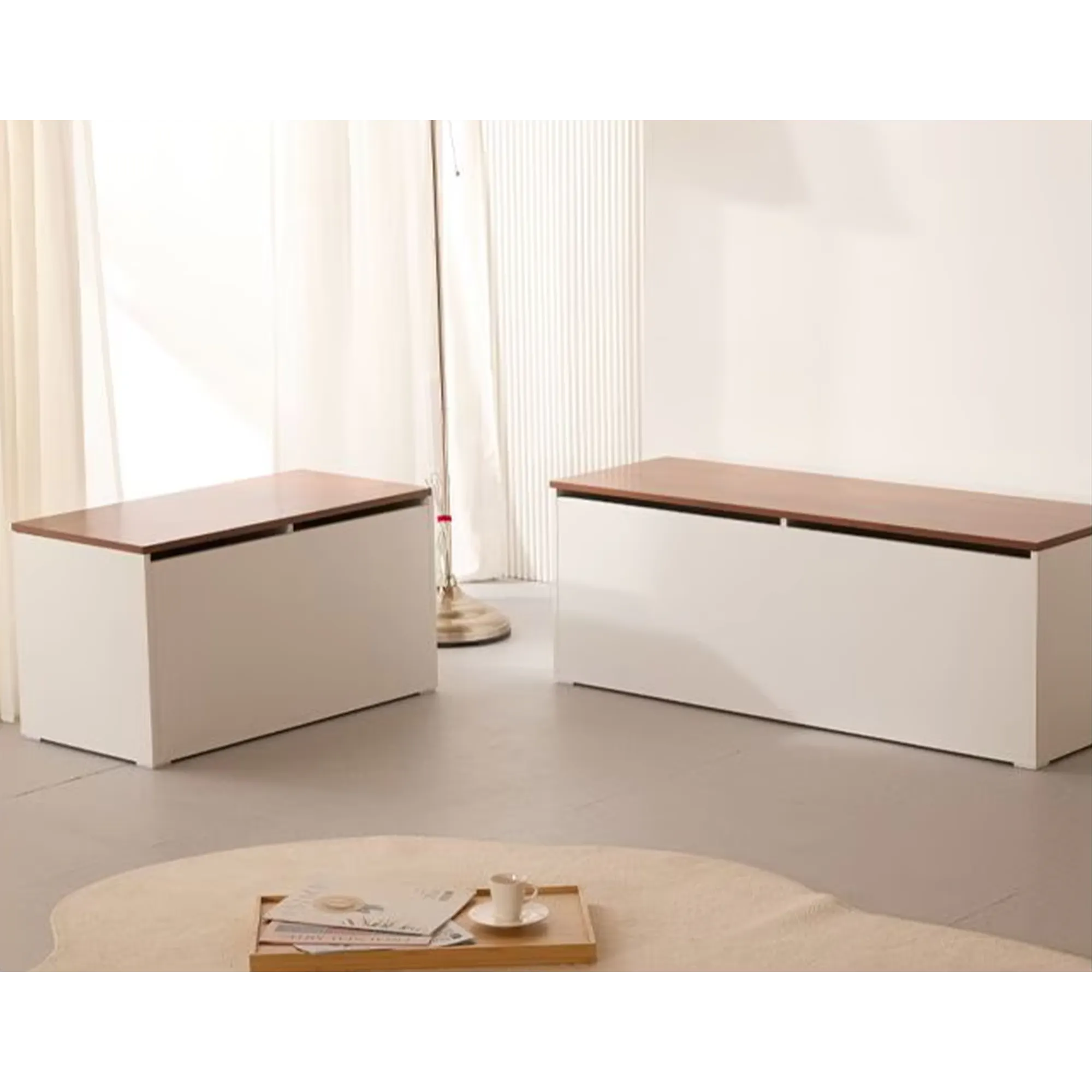 (As-is) Benno Modular Storage Bench 1.2m - White - 3 - 15