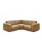 Milan 3 Seater Corner Sofa - Tan (Faux Leather)