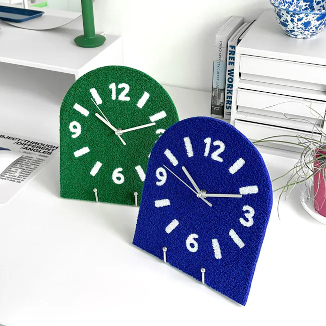 Lorne Fabric Table Clock - Blue - 6