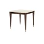 Persis Marble Square Dining Table 0.8m - White, Walnut - 0