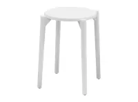 Olly Monochrome Stackable Stool - White
