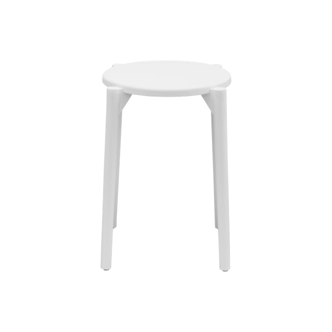 Olly Monochrome Stackable Stool - White - 2