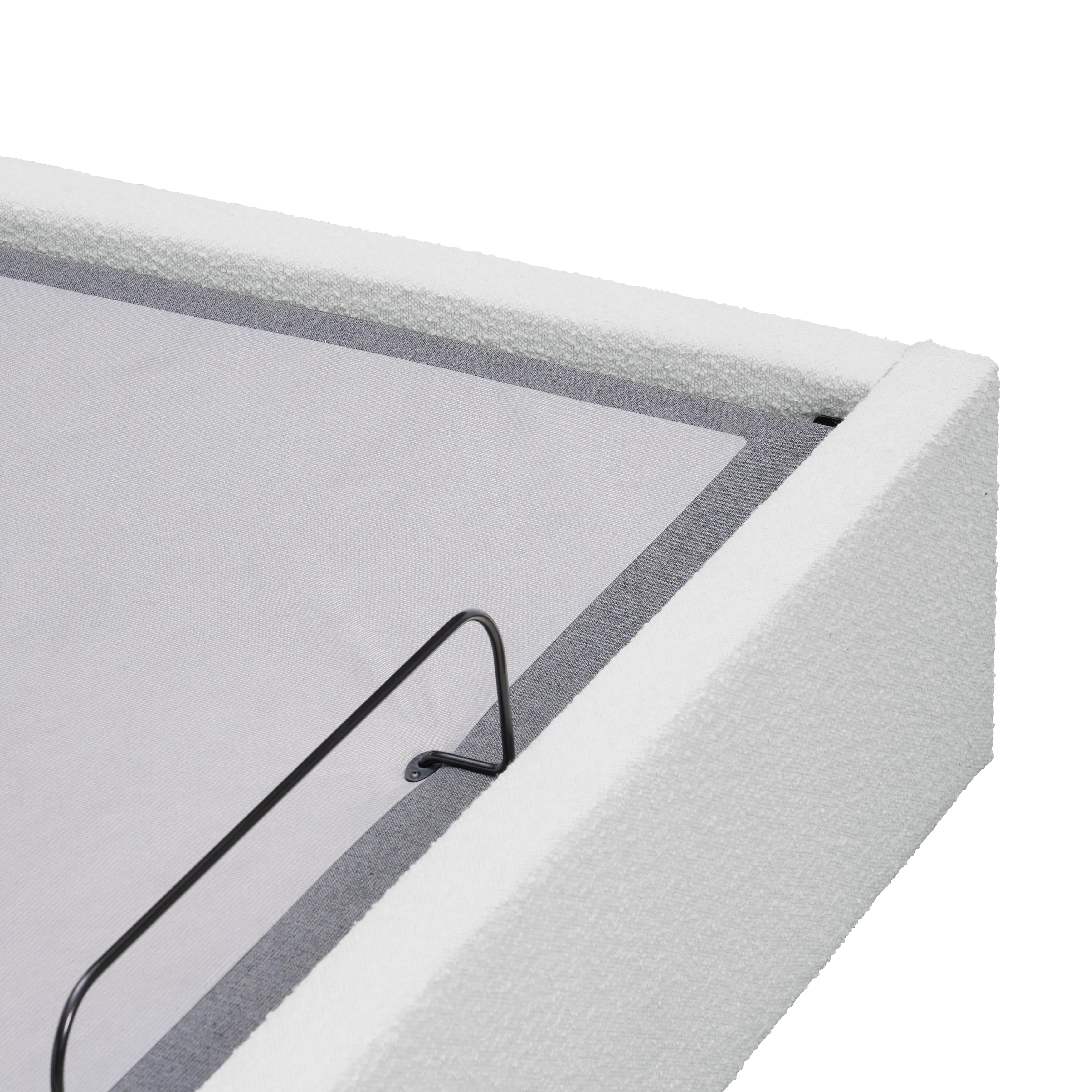 Lyra Queen Bed - Grey Boucle (frame only) - 9