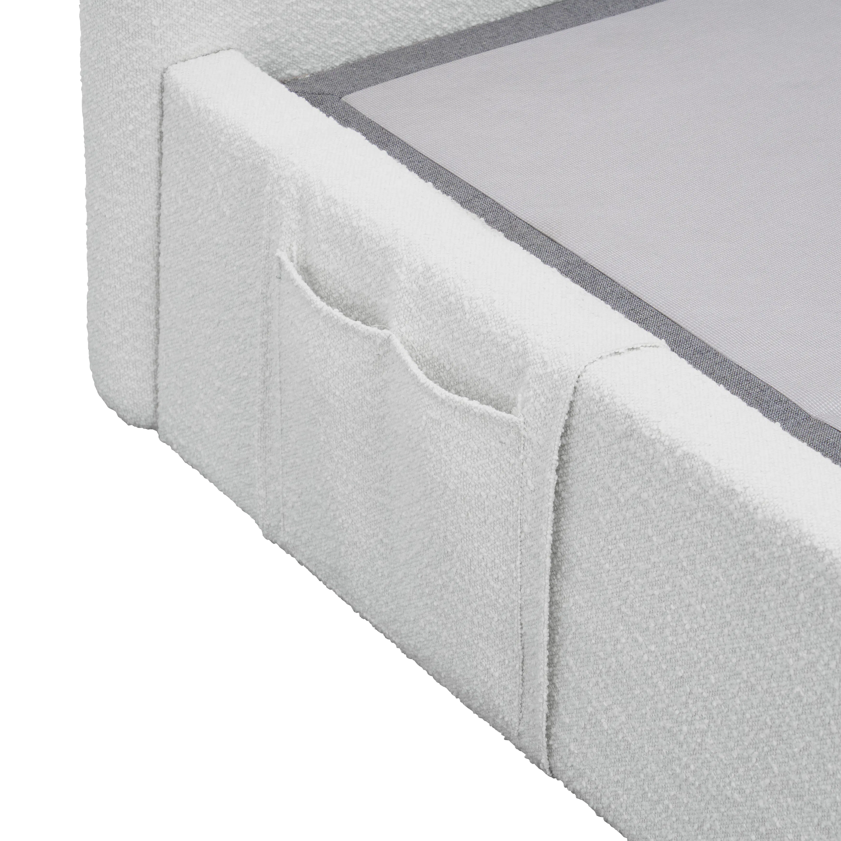 Lyra Queen Bed - Grey Boucle (frame only) - 7