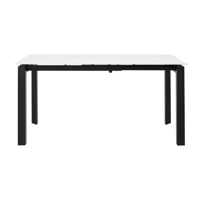 Agnes Extendable Dining Table 1.1m-1.6m - Marble White (Sintered Stone) - 2