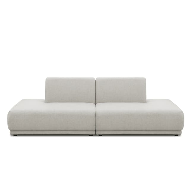 Milan 3 Seater Corner Extended Sofa - Ivory (Fabric) - 26