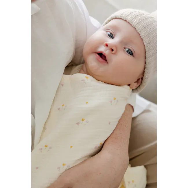 Soft Spot Soft Swaddle/Towel - Tulips - 3
