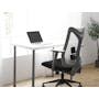 Swivo Table 1.2m - Natural with Damien Mid Back Office Chair - Grey (Waterproof) - 9