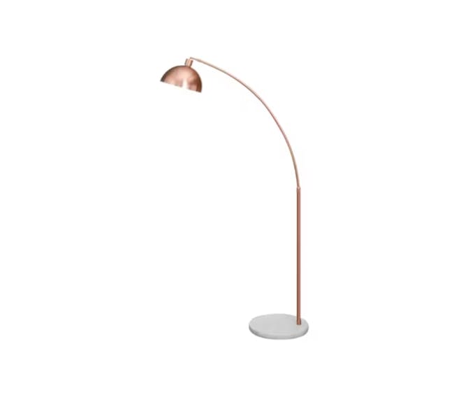 (As-is)  Olivia Arched Floor Lamp - Copper - 1