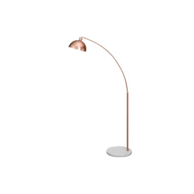 (As-is)  Olivia Arched Floor Lamp - Copper - 1