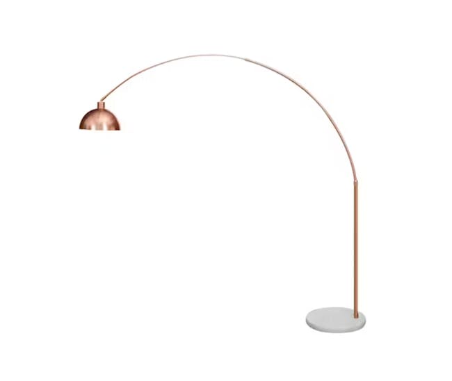 (As-is)  Olivia Arched Floor Lamp - Copper - 0