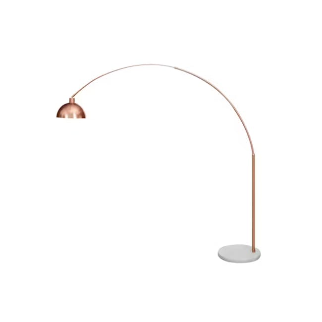 (As-is)  Olivia Arched Floor Lamp - Copper - 0