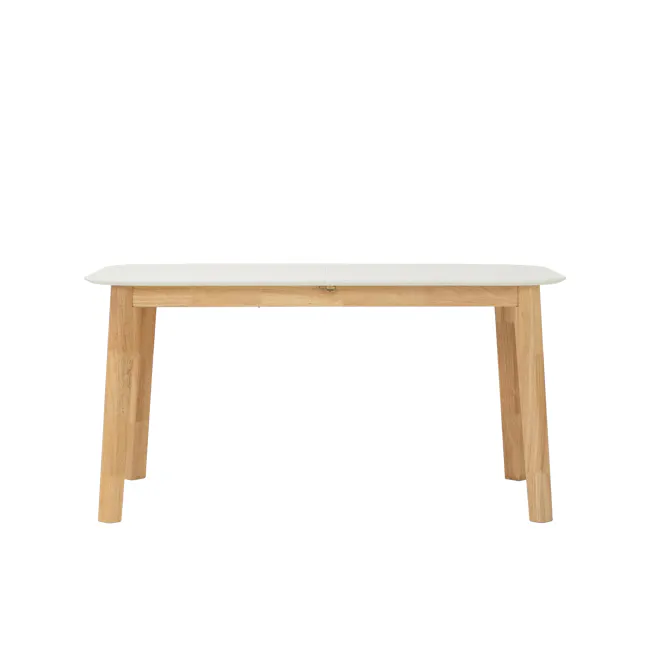 Waylen Extendable Dining Table 1.5m-1.95m - White, Natural - 11