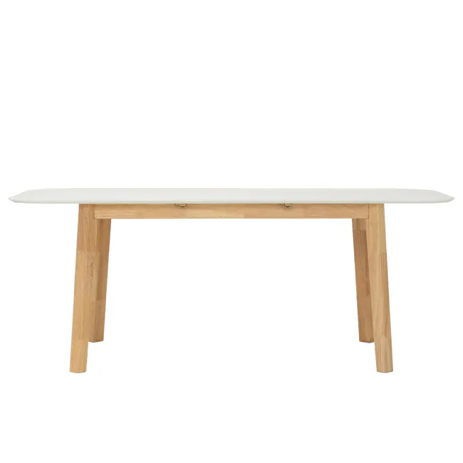 Waylen Extendable Dining Table 1.5m-1.95m - White, Natural - 6