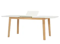 Waylen Extendable Dining Table 1.5m-1.95m - White, Natural