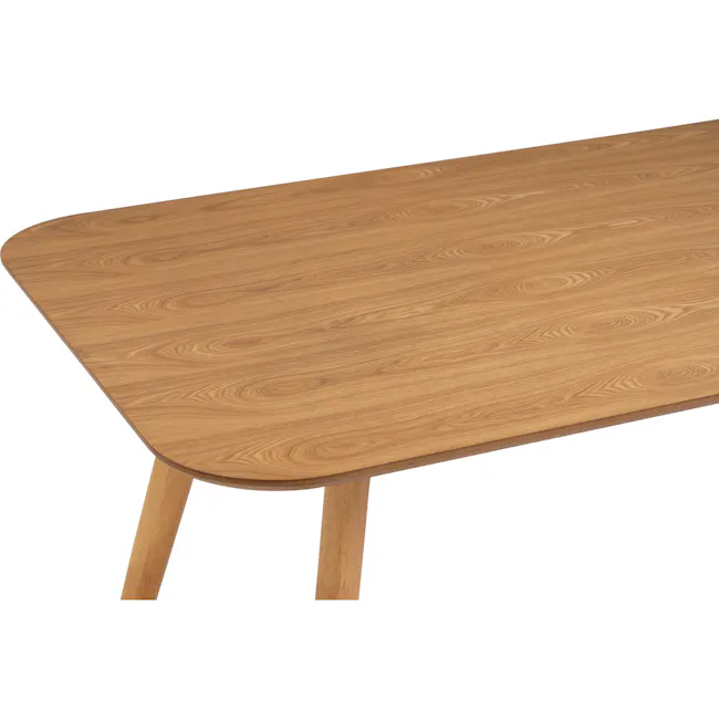 Roden Dining Table 1.8m in Natural with 4 Imogen Dining Chair in Natural, Dolphin Grey (Fabric) - 19 - Wooden table with