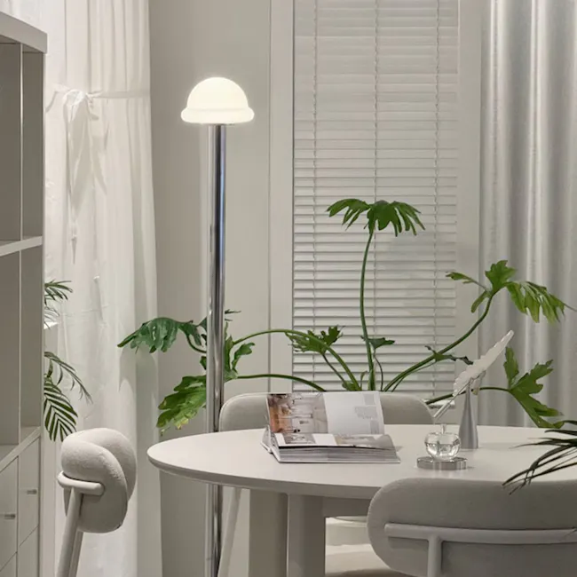 Chubbs LED Floor Lamp - White, Chrome Silver - 3