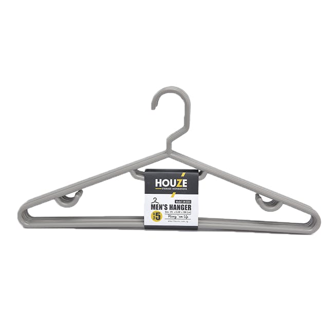 HOUZE Men's Hanger (Set of 5) - Grey - 0