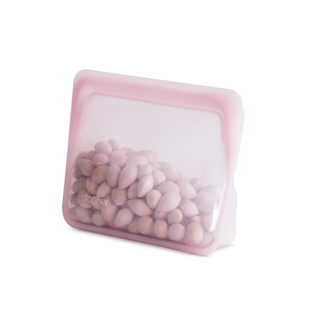 Stasher Reusable Silicone Bag - Stand-Up Mini - Rainbow Pink - 0