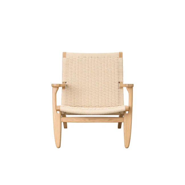 Gretta Rattan Lounge Chair - Natural - 10 - Wicker chair, wooden frame, natural wood finish, rustic design, minimalist