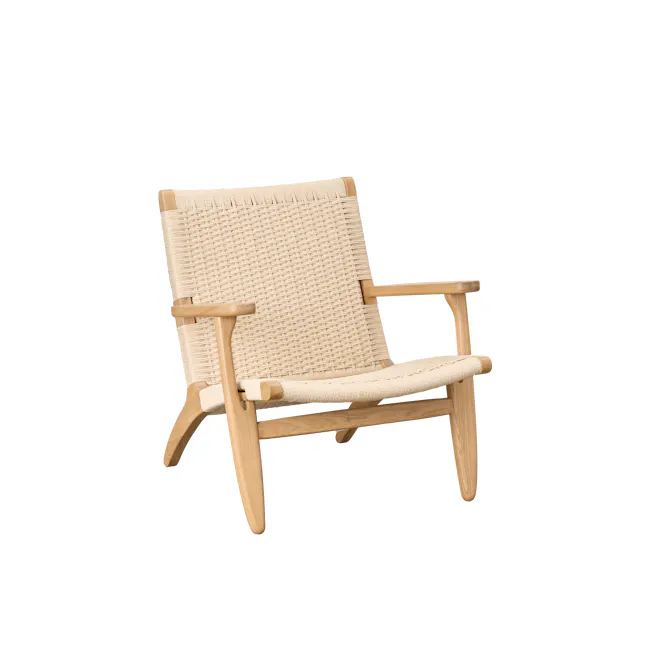 Gretta Rattan Lounge Chair - Natural - 9 - Wicker chair, natural wood finish, sturdy construction, comfortable seating
