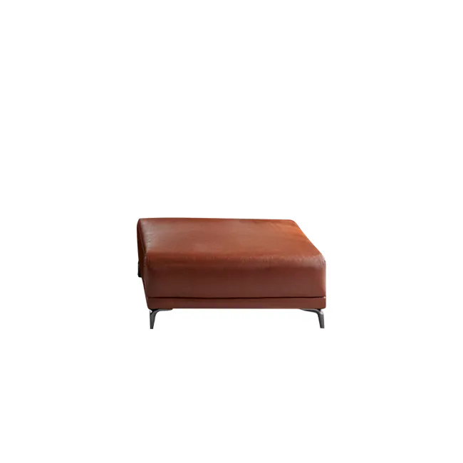 Lorney Ottoman - Camel (Faux Leather) - 33