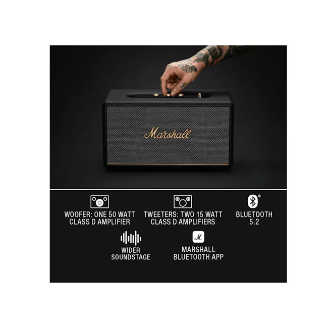 Marshall Stanmore III - Black - 2 - Marshall Class D Amplifier, Bluetooth-enabled soundstage, Wider soundstage soundstage