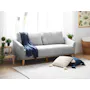 Hana 3 Seater Sofa with Hana Armchair - Light Grey - 7