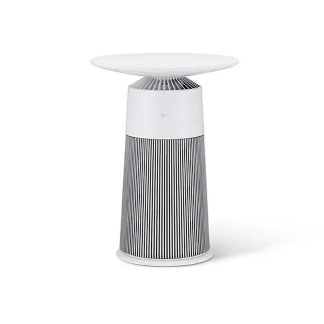 LG Puricare™ Aerofurniture - Cream White - 1 - Air purifier, modern design, cylindrical shape, ventilation system, white