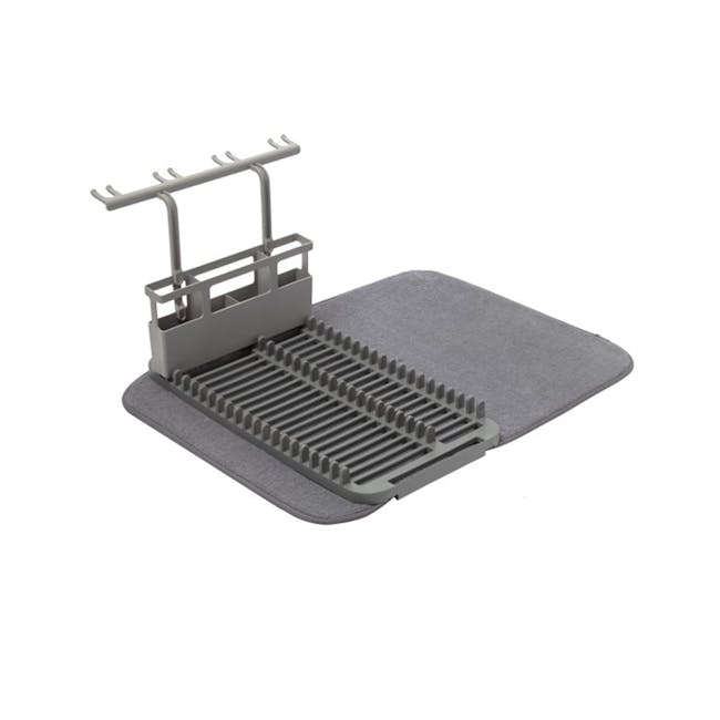 Udry Dish Rack with Drying Mat - Charcoal - 1