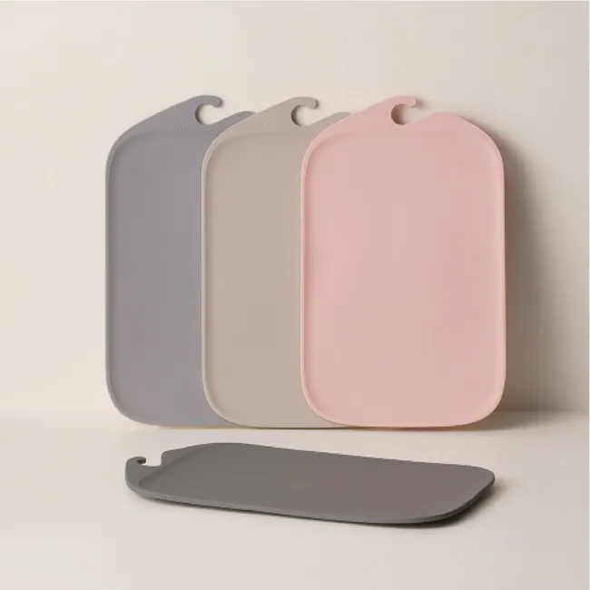 Modori Cutting Board - Warm Pink - 8 - 3-piece set, minimalist design, modern kitchen accessories, sleek handles, soft