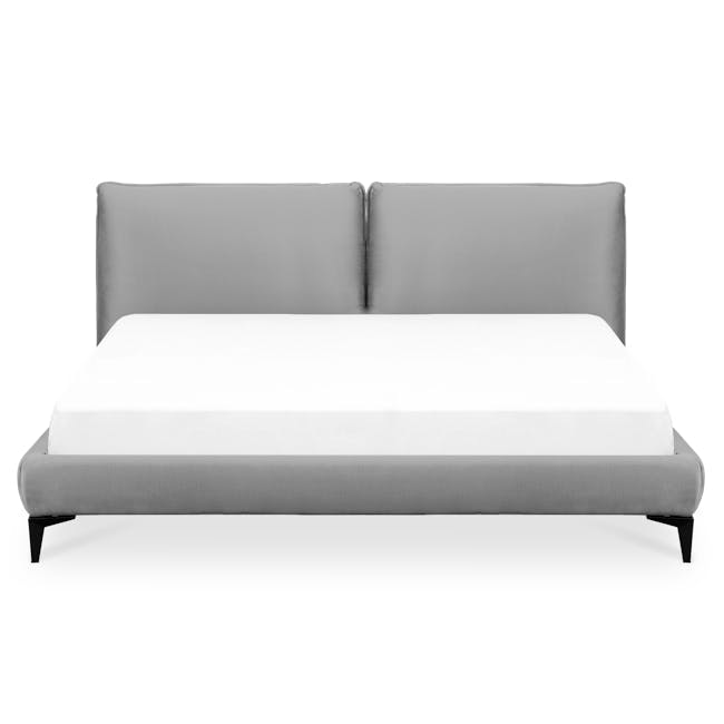 (As-is) Leon King Bed - Light Grey (Spill Resistant) - 1