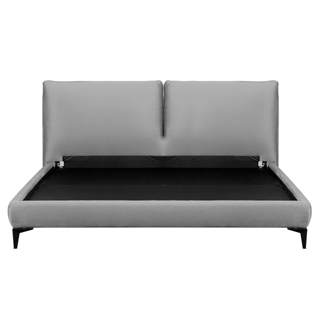 (As-is) Leon King Bed - Light Grey (Spill Resistant) - 6
