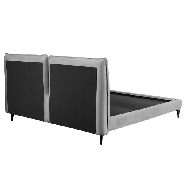 (As-is) Leon King Bed - Light Grey (Spill Resistant) - 9