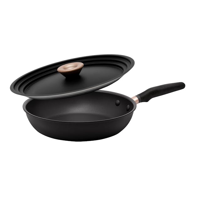 Meyer Accent Series Ultra-Durable Nonstick 26cm Frypan with Lid - 0