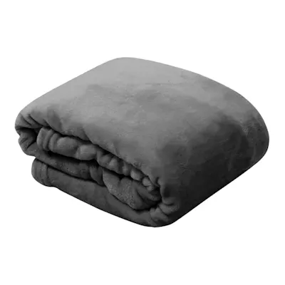 Marlow Velvet Plush Blanket - Dark Grey