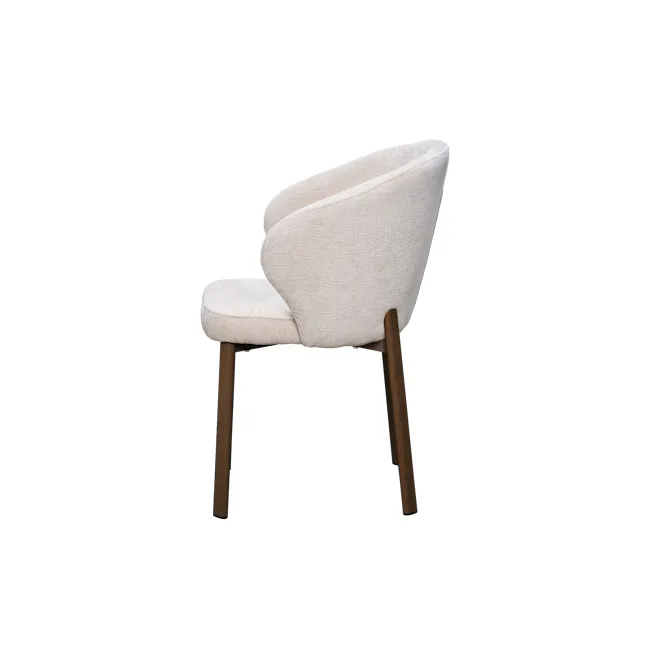 (As-is) Apollo Dining Armchair - Beige, Walnut - 13